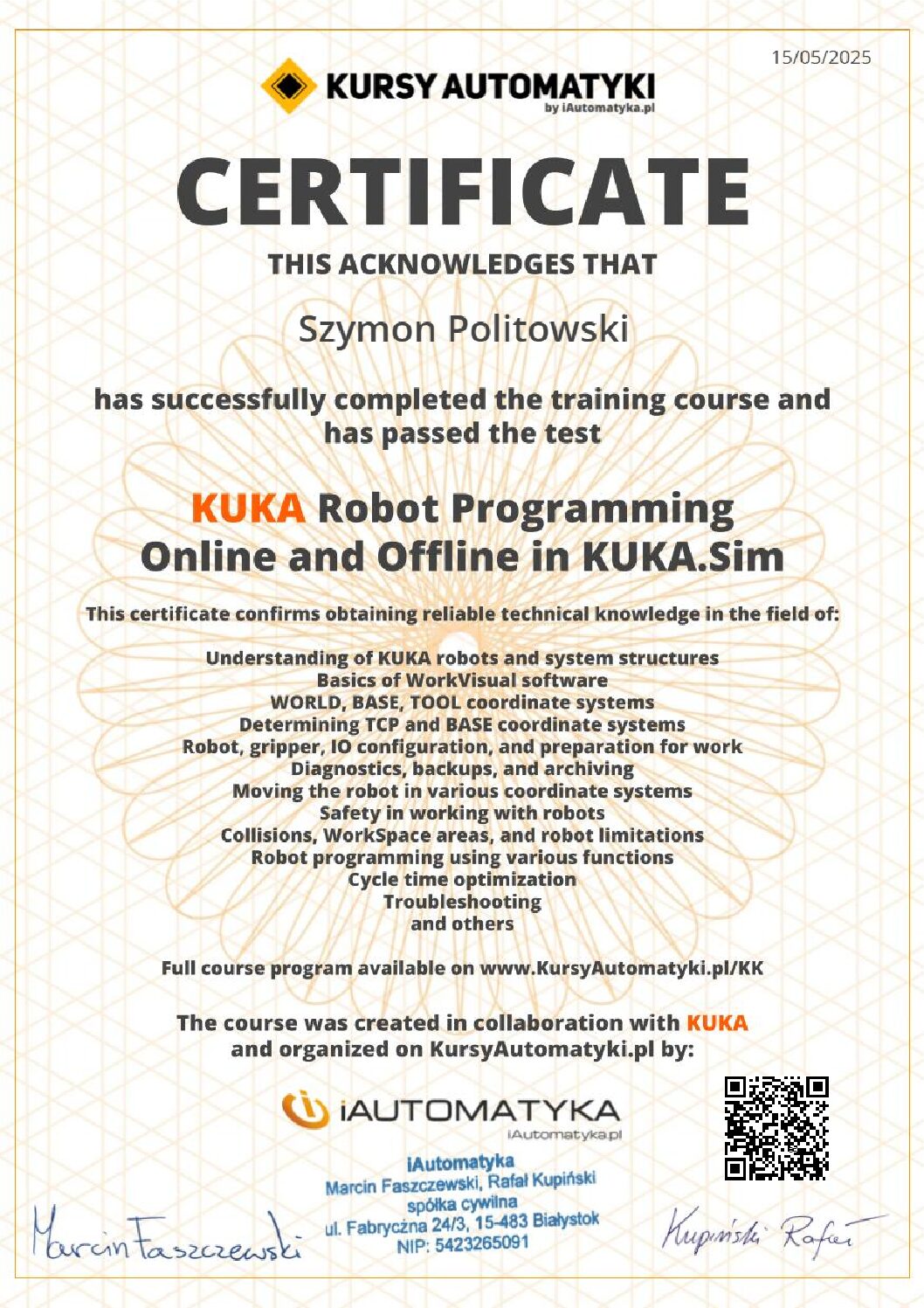 programowanie-robotow-kuka-online-i-offline-w-kuka-sim-certyfikat-EN